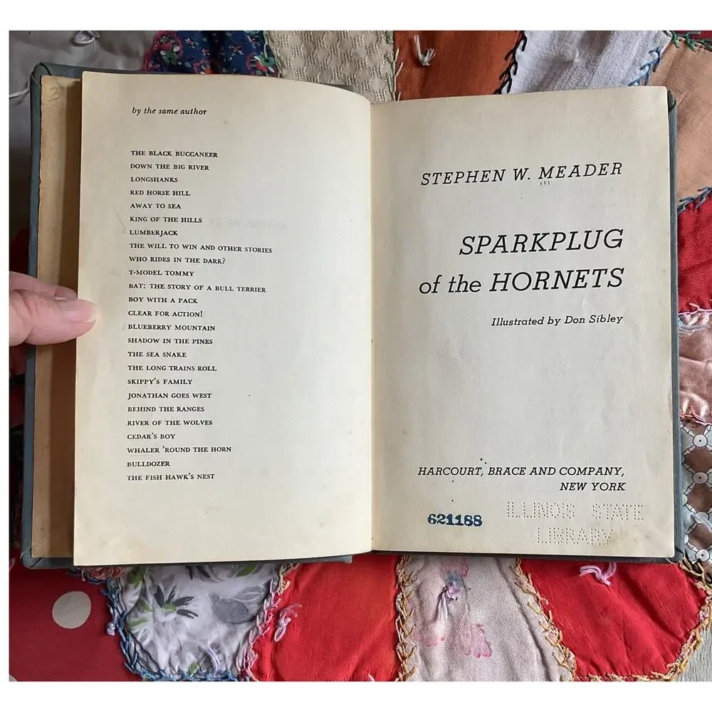 1953 Sparkplug of the Hornets by Stephen W. Meader First Edition